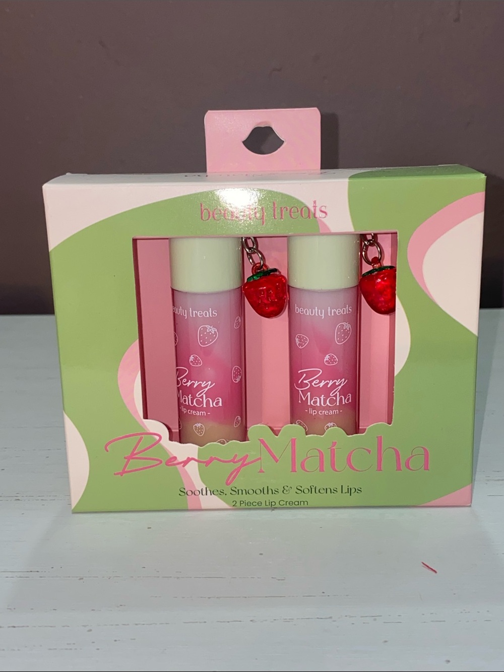 Beauty Treats -  Berry Matcha Lip Cream - Pink (2-Pack)